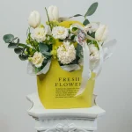 Coș floral Dulce Bucurie - Galben 01