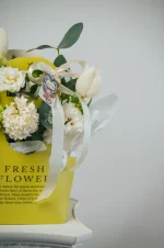 Coș floral Dulce Bucurie - Galben 02